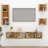 5 Piece TV Cabinet Set Sonoma Oak Engineered Wood 3114440