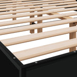 ZNTS Bed Frame without Mattress Black 120x200 cm 845862