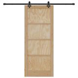 Sliding Door ORKDAL Brown 86 x 211 cm Solid Pine Wood 3333652