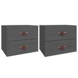 Wall-mounted Bedside Cabinets 2 pcs Grey 50x36x40 cm 820981