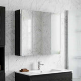 Bathroom Mirror Cabinet Black Oak 63.5 x 15.5 x 60.5 cm 889248