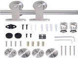 Wooden Sliding Kit Stainless Steel Smooth Operation Hardware Track Kit System Unit For Single T3398P329459