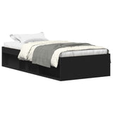 Bed Frame without Mattress Black 75x190 cm Small Single Small Single 3203846