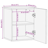 ZNTS Bathroom Wall Cabinet 38x33x48 cm Solid Wood Mango 4017812