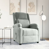 Recliner Chair Light Grey Velvet 342399