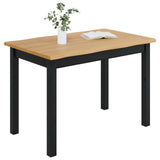 Dining Table EKAI Black 112 x 70 x 76.5 cm Solid Pine Wood 42037007