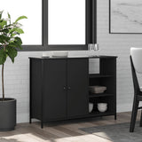 Sideboard Black 100x33x75 cm Engineered Wood 835549