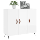 Sideboard High Gloss White 90x34x80 cm Engineered Wood 828078
