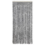 Fly Curtain Grey and Black and White 90x220 cm Chenille 377335