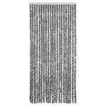 ZNTS Fly Curtain Grey and Black and White 90x220 cm Chenille 377335