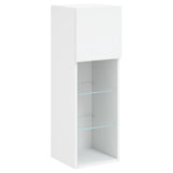 4 Piece TV Wall Cabinets with LED Lights White 3216576