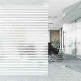 Window Films 2 pcs Frosted Stripes Pattern PVC 3208975