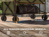 Double Decker Folding Trolley on Wheels, 200KG & 350L Capacity Collapsible Wagon Festival Trolley T3398P348620