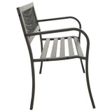 Garden Bench Grey Powder-coated steel, Plastic Standard Durable 312039