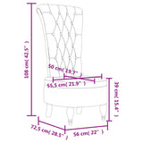 High Back Chair Black Velvet Button Design 352468