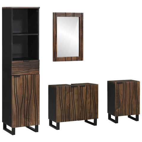 Bathroom Furniture Set with Drawer 4 pcs White 38 x 33 x 160 cm 3310056