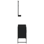 ZNTS 2 Piece Bathroom Cabinet Set Black Engineered Wood 3214339