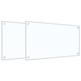 Kitchen Backsplash 2 pcs Transparent 90 x 50 cm Tempered Glass 3415429