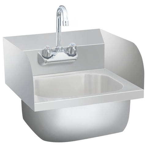ZNTS Commercial Hand Wash Sink with Faucet Stainless Steel 51115