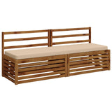 2-Piece Bench Cushions VUGHT 2 pcs 100% Polyester Cream 952235
