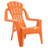 Garden Chairs 2 pcs for Children Orange 37x34x44cm PP Wooden Look 364742
