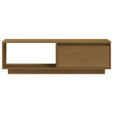TV Cabinet Honey Brown 110x30x33.5 cm Solid Pinewood 809891