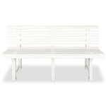 Garden Bench 145.5 cm Plastic White 43583