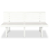 Garden Bench 145.5 cm Plastic White 43583
