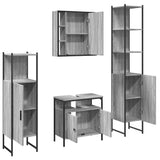 4 Piece Bathroom Cabinet Set Grey Sonoma Engineered Wood 3214768