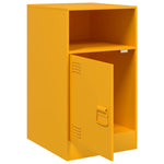 ZNTS Bedside Cabinets 2 pcs Mustard Yellow 34.5x39x62 cm Steel 841770