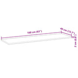 Floating Shelves 3 pcs 160x40x2 cm Oil Finished Solid Wood Acacia 3279573
