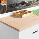 Garage Cabinets 2 pcs White Engineered Wood 3328332