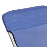 Folding Beach Chairs 2 pcs Blue Textilene&Powder-coated Steel 360187