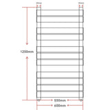 Bathroom Central Heating Towel Rail Radiator Straight 600 x 1200 mm 140867