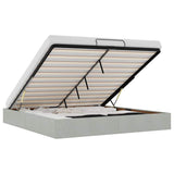 Ottoman Bed Frame No Mattress Light Grey Super King Velvet 3311003