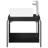 Bathroom Furniture Set Black Engineered Wood 3404331