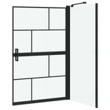 Bath Shower Screen Black and Transparent 80 x 68 x 128 cm 42018556