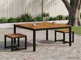 Coffee Table Natural and Black 80 x 80.5 x 45 cm 901286