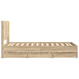 Bed Frame with Storage and Headboard Sonoma Oak 100 x 200 cm 3413973