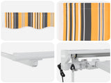 Electric Retractable Awning Yellow, Grey and White 3 x 2.5 m 3421780