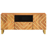 TV Cabinet Brown and Black 105x33.5x46 cm Solid Wood Mango 356797