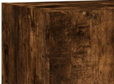 5 Piece TV Wall Units with LED Smoked Oak Engineered Wood 3216747