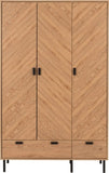 ZNTS Leon 3 Door 2 Drawer Wardrobe 100-101-200