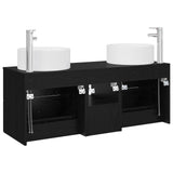 Bathroom Furniture Set 3 pcs Black 49.5 x 44.5 x 65.5 cm 3405948