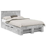 Bed Frame Concrete Grey 120 x 200 cm Engineered Wood 3408777