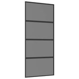 Sliding Door 90 x 205 cm Tempered Glass and Aluminium 42054106