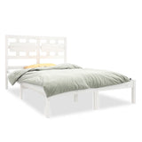 Bed Frame without Mattress White 120x190 cm Small Double Solid Wood 3105636