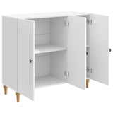 Sideboard High Gloss White 89 x 34.5 x 80 cm Engineered Wood 894189