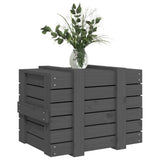 Storage Box Grey 58x40.5x42 cm Solid Wood Pine 824995