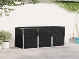 Wheelie Bin Storage Black 207 x 77.5 x 112.5 cm Stainless Steel 3422238